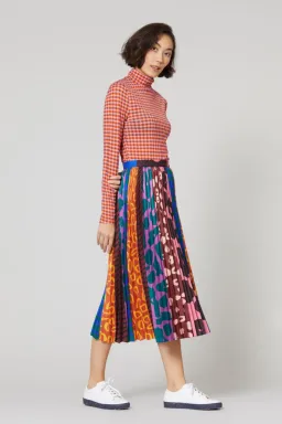 GORMAN Walk It Pleated Skirt multicolour size 6 for rent on The Volte - image 2