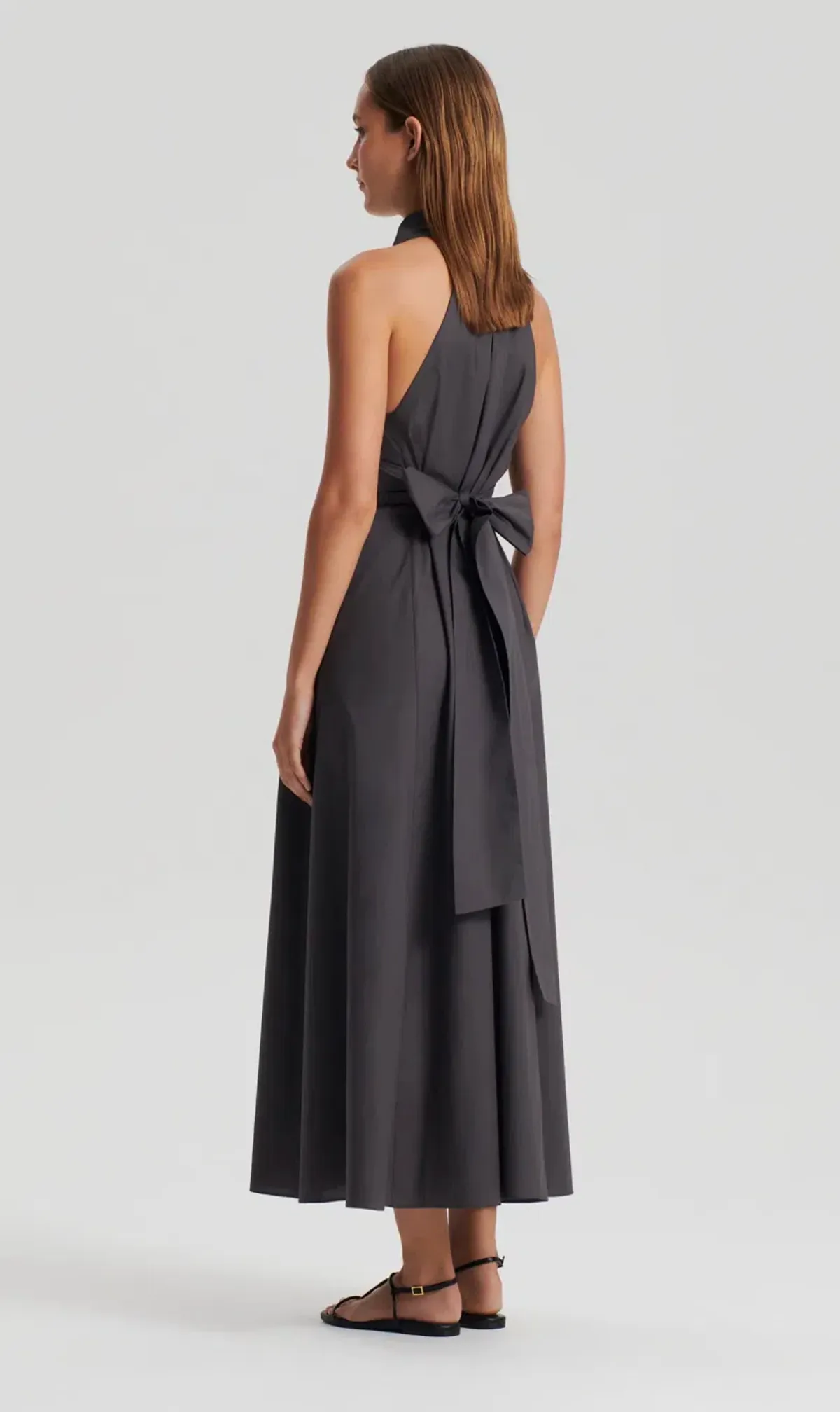 Scanlan Theodore Parachute Sleeveless Shirt Dress Espresso Size AU 8 - Image 3