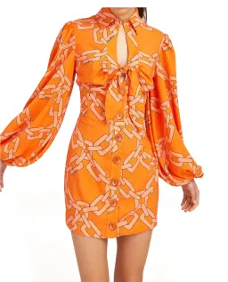 C/MEO Collective Mornings Mini Dress Tangerine Chain Size S / AU 8 for rent on The Volte - image 4