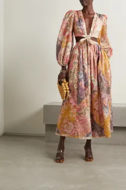 Zimmermann Pattie Patchwork Long Dress Patch Floral Size 0 / AU 8 for rent on The Volte - image 1