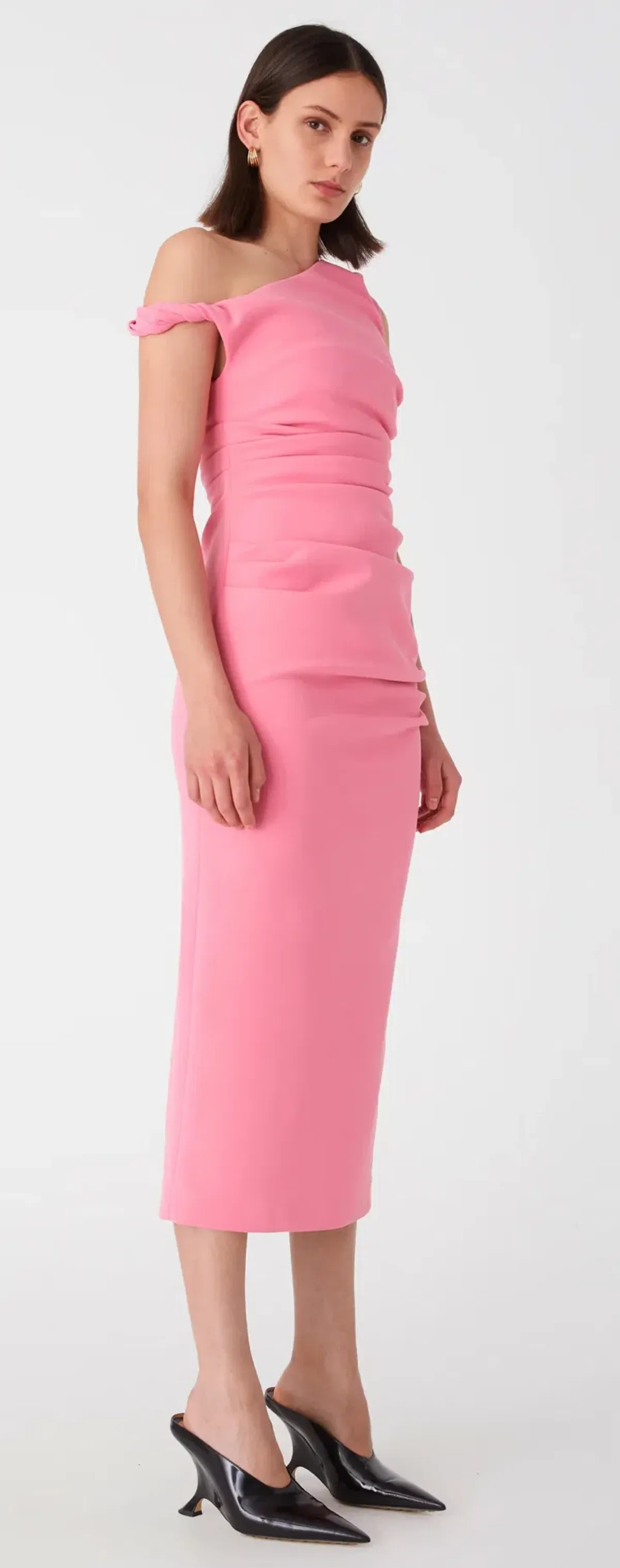 Misha Alaska Midi Dress Tulip Pink Size 8/S - Image 2