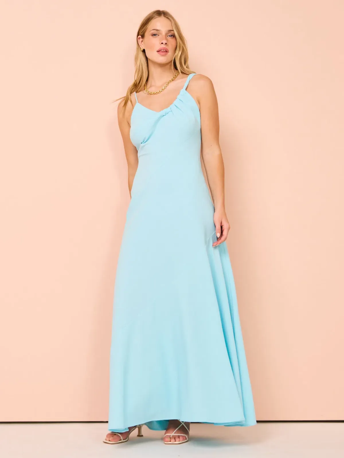 One Fell Swoop Fraya Maxi Dress in Dove Blue Size 10 - Image 1