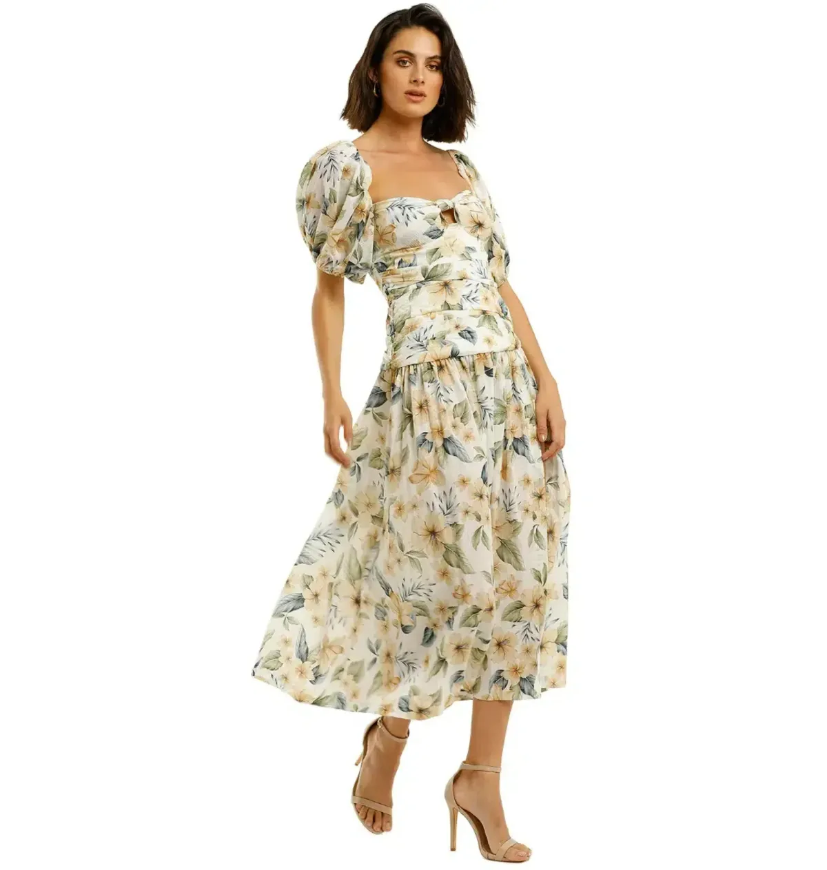 Bec & Bridge Fleurette Off Shoulder Dress Floral Size AU 6 - Image 2