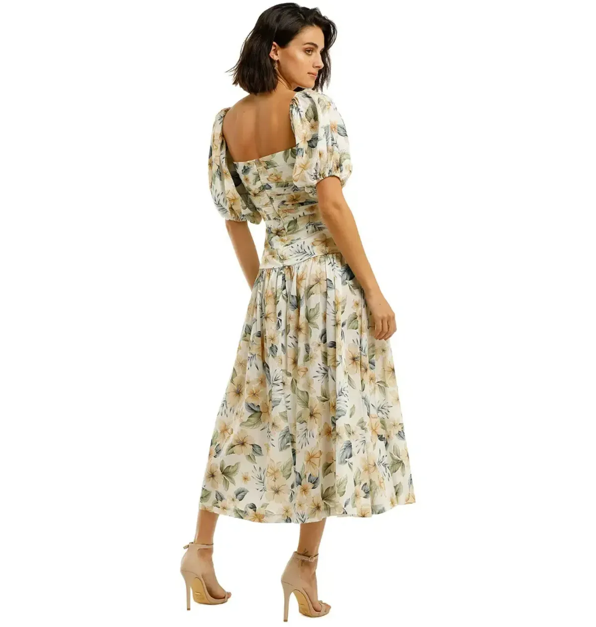 Bec & Bridge Fleurette Off Shoulder Dress Floral Size AU 6 - Image 3