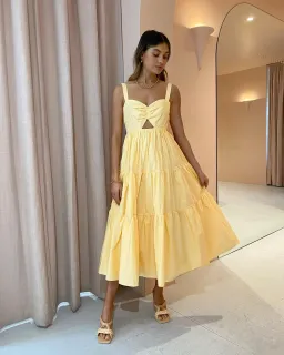 Steele Sorelle Dress in Daffodil Size XS / AU 8 for rent on The Volte - image 1