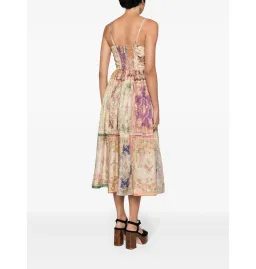 Zimmermann August Tie front Midi Dress  in Patch Floral Size 3 / AU 14 for rent on The Volte - image 3