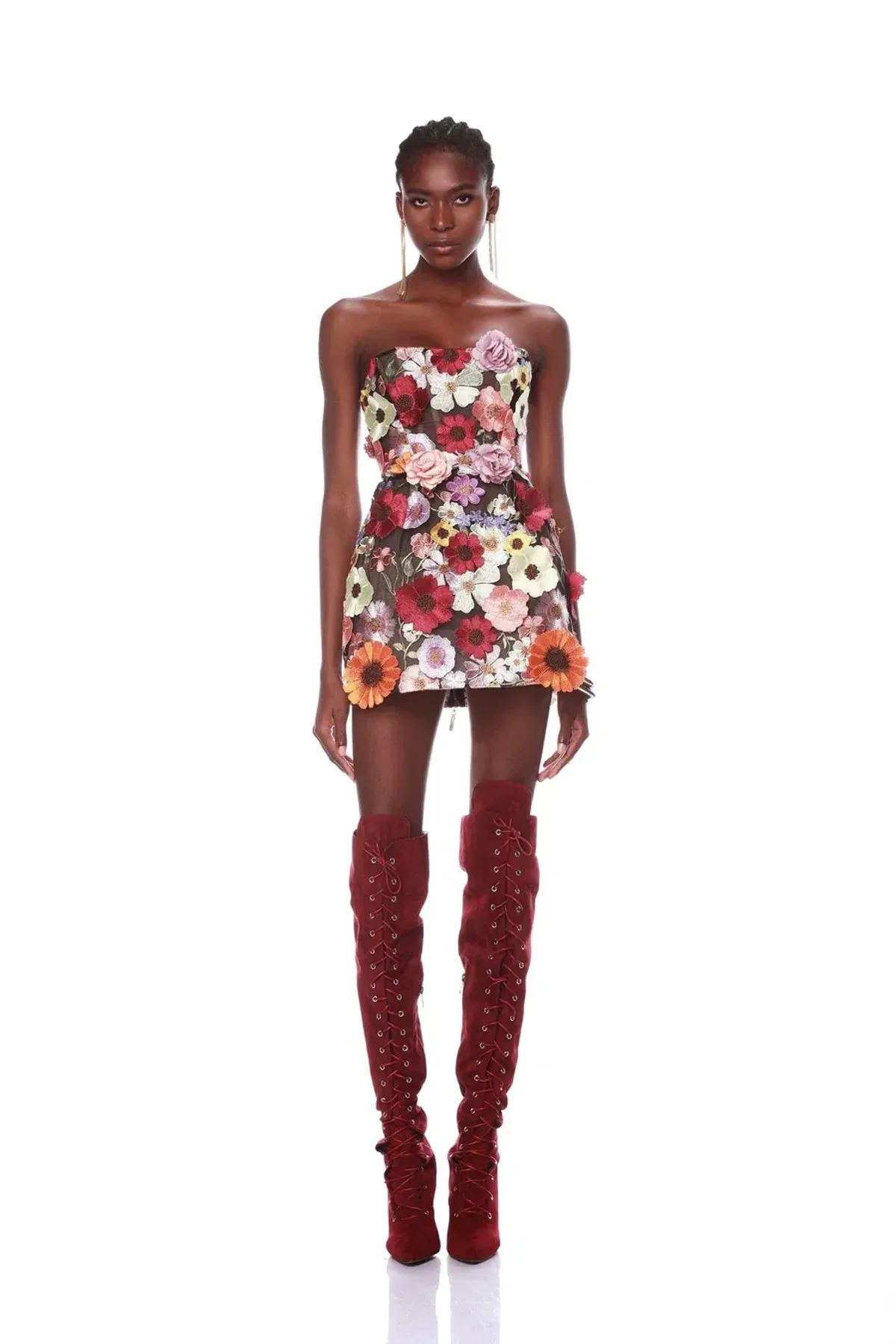 Bronx and Banco Bouquet Maraya Mini Dress Black Floral Size S / AU 8 - Image 1