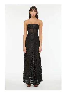 Manning Cartell Supreme Extreme Strapless Gown Black Size 8 for rent on The Volte - image 1