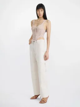 Dion Lee Cream Crochet Corset Cream Size XXS/ AU 4 for rent on The Volte - image 1