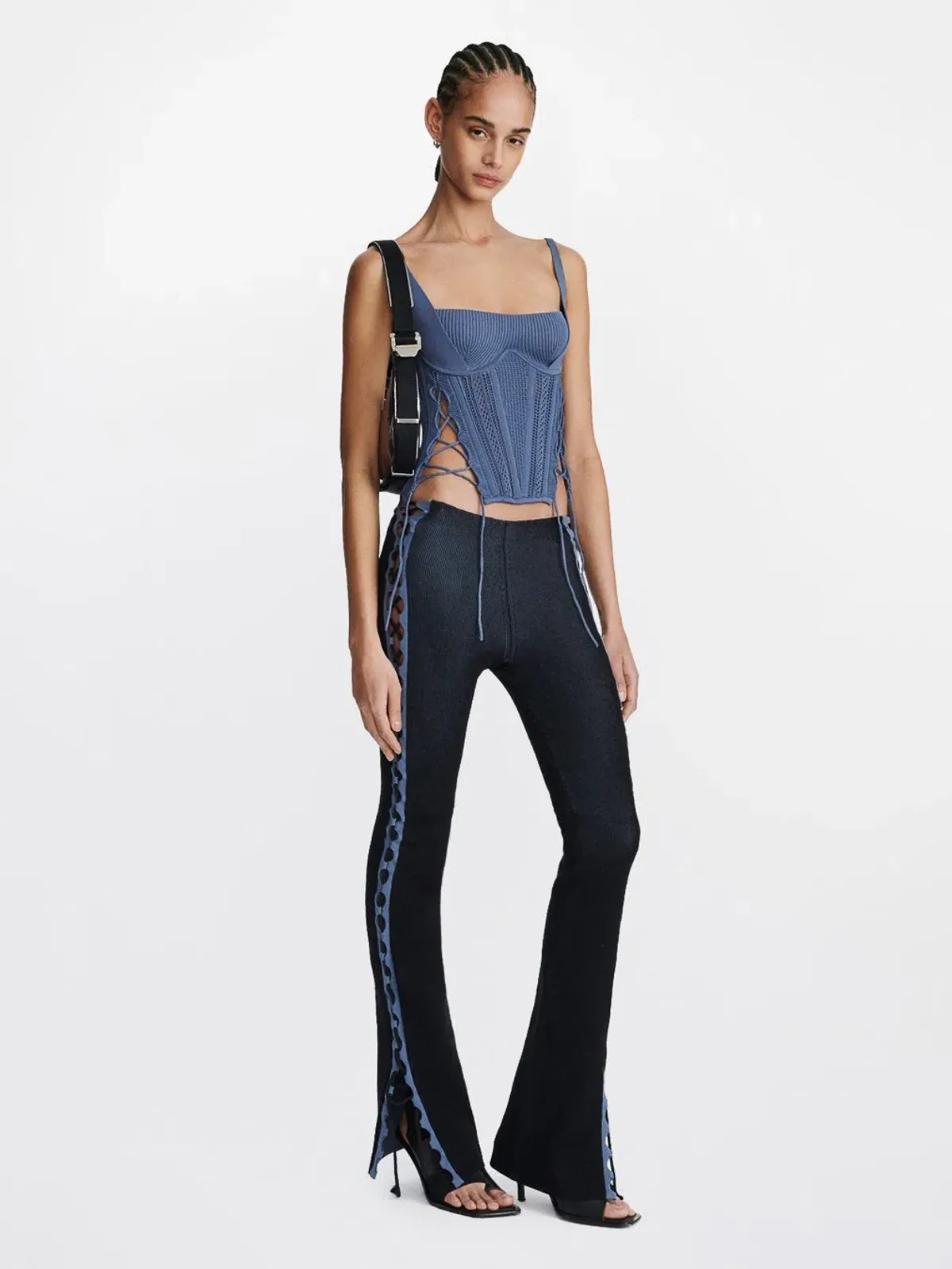 Dion Lee Laced Openwork Corset Blue Size XS / AU 6 - Image 1