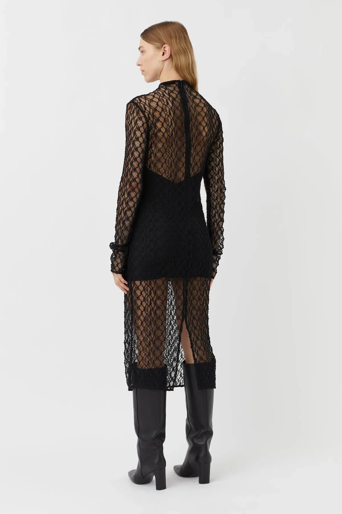 Camilla and Marc Eros Long Sleeve Midi Dress Black Size M / AU 10 - Image 3