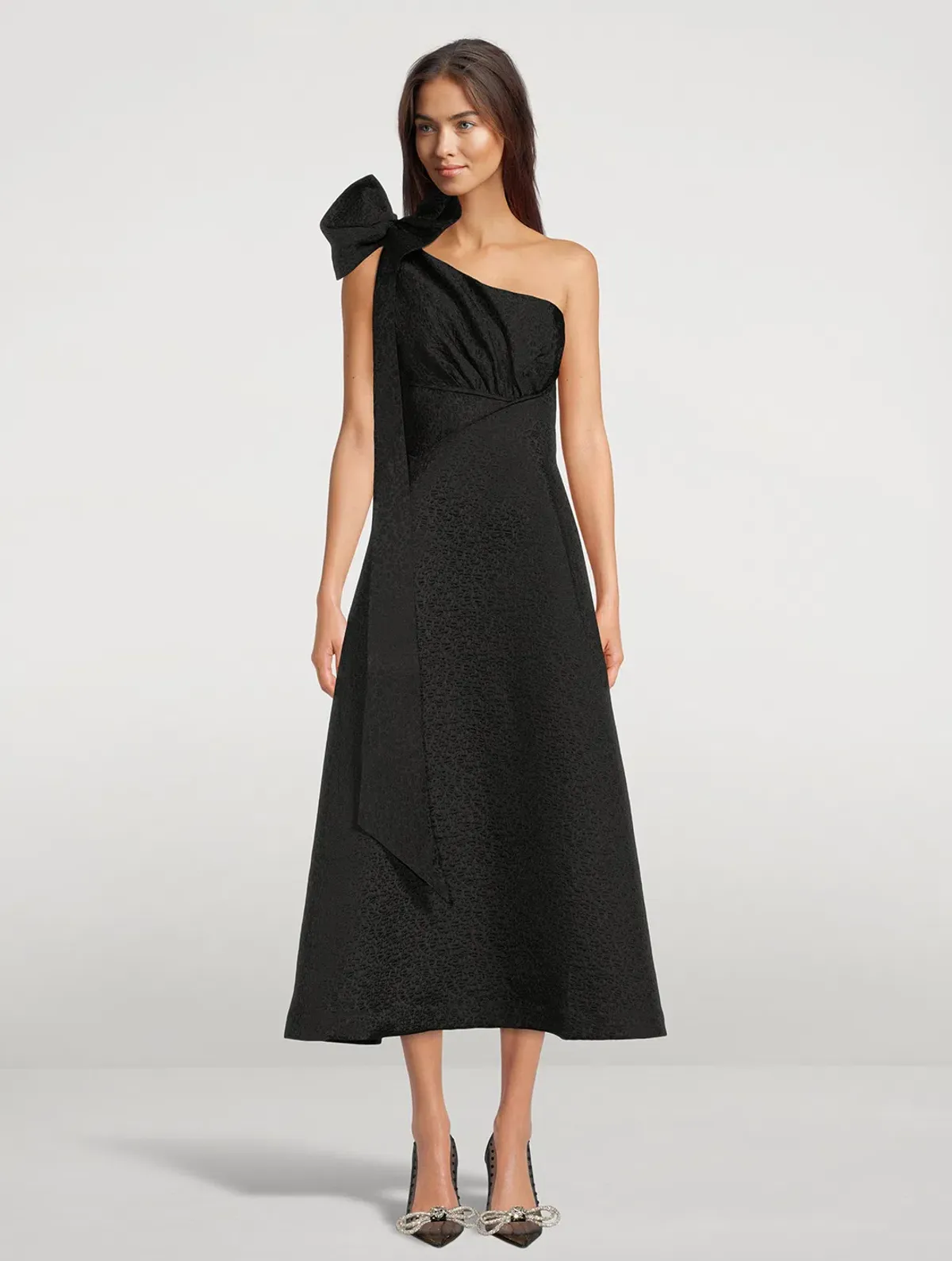 Rachel Gilbert Malea Midi Dress Black Size 8 - Image 1