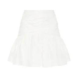Aje Carrie Ruched Mini Skirt Ivory Size 4 for rent on The Volte - image 4
