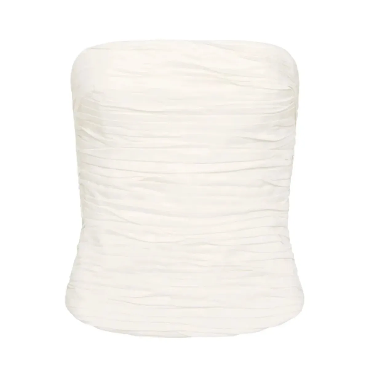 Aje Sunbeam Ruched Bustier Ivory Size 4 - Image 4