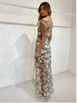 Sir the Label Sofia Low Back Gown in Vivienne Print Size 0 / AU 6 for rent on The Volte - image 2