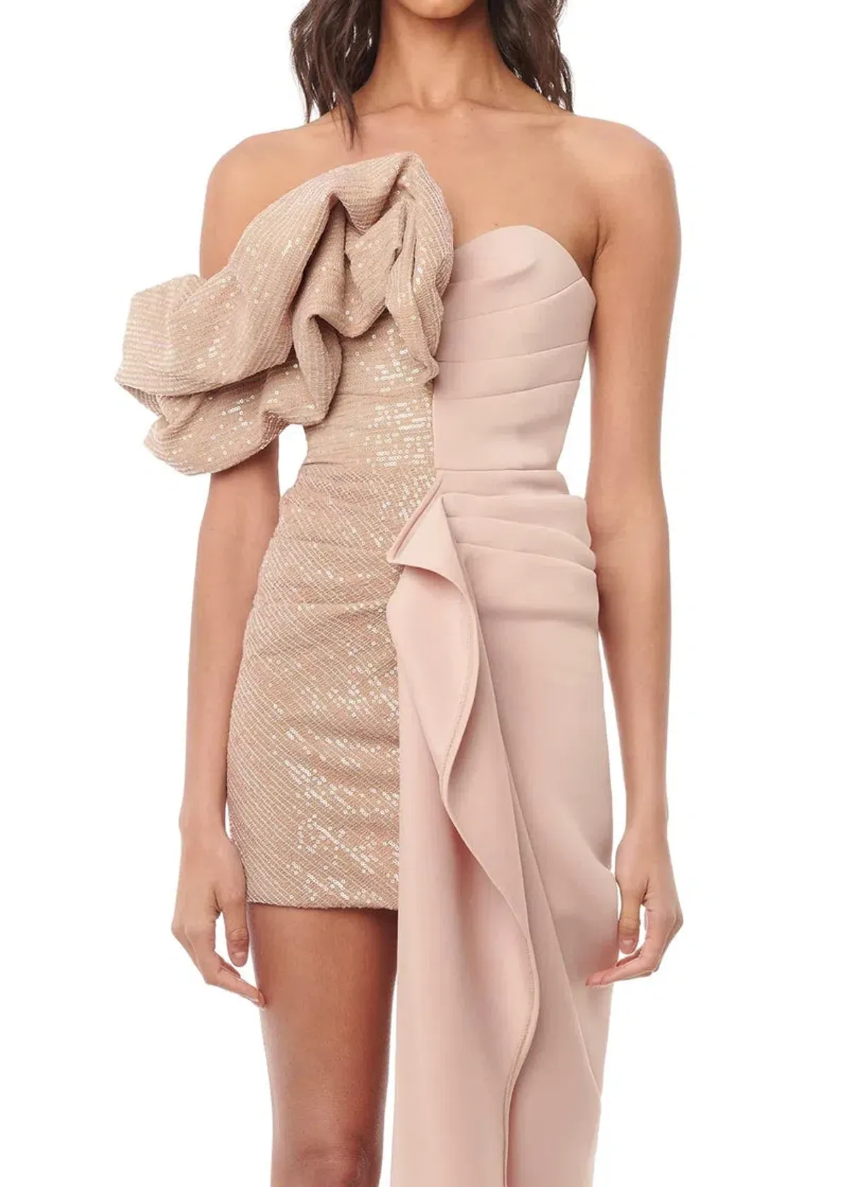Eliya The Label Eveleigh Dress Nude Size M/Au 10 - Image 3