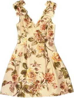 Zimmermann Resistance Tie Dress Mini Dress Autumn Rose  Size 0/Au 8 for rent on The Volte - image 2