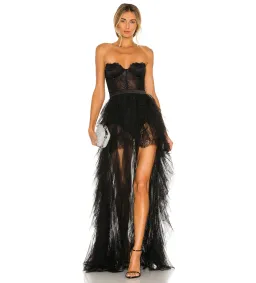 For Love & Lemons  Bustier Gown Black Size L/Au 12 for rent on The Volte - image 1