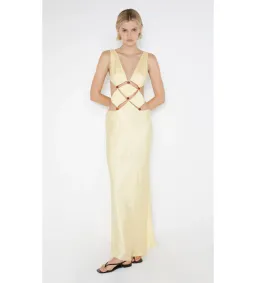 Bec & Bridge Agathe Diamond Dress Yellow Size 6 for rent on The Volte - image 2