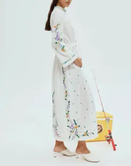 Alemais Willa Embroidered Shirtdress White Size 14 for rent on The Volte - image 4