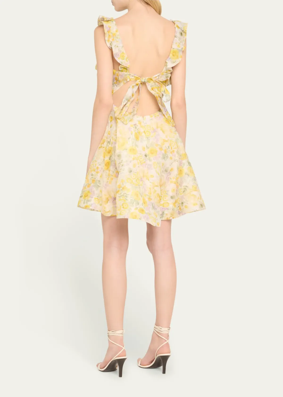 Zimmermann The Harmony Frilled Mini in Citrus Garden Print Size 1 / AU 10 - Image 2