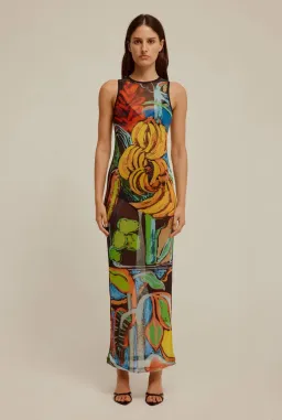 Venroy Mesh Tank Dress Jamaica Scene Print Size 12 for rent on The Volte - image 1