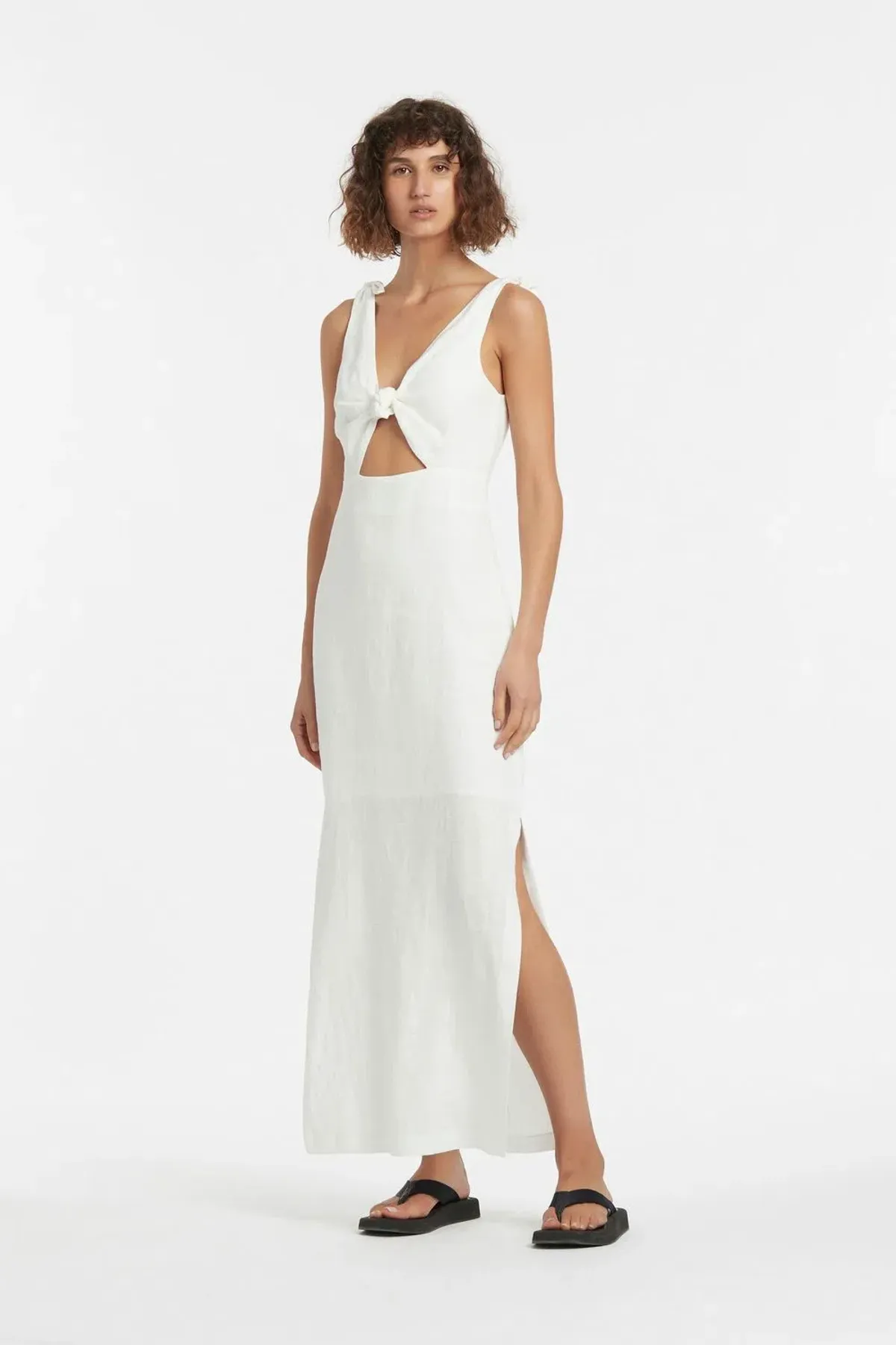 Sir the Label Alexandre Tie Midi Dress Ivory Size 1 / AU 8 - Image 1