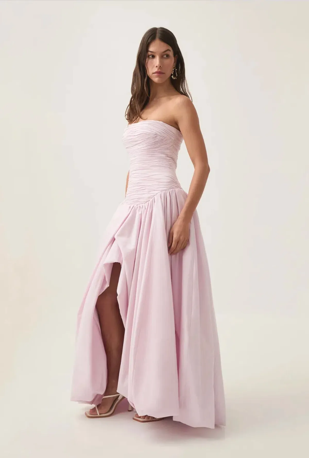 Aje Violette Bubble Hem Maxi Dress Pastel Pink Size 8 - Image 2