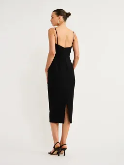 Rachel Gilbert Loren Sweetheart Neck Midi Dress Black Size 0 / AU 6 for rent on The Volte - image 4