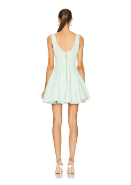 Aje Anais Boucle Mini Dress Mint Green Size 10 for rent on The Volte - image 3