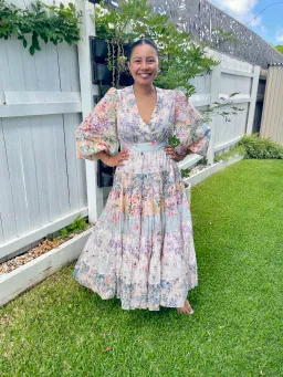 Zimmermann Halliday Tiered Midi Dress in Spliced Size 3/AU 14 for rent on The Volte - image 1