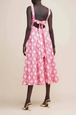 Acler Tate Midi Dress in Pink Mix Size 8 for rent on The Volte - image 2