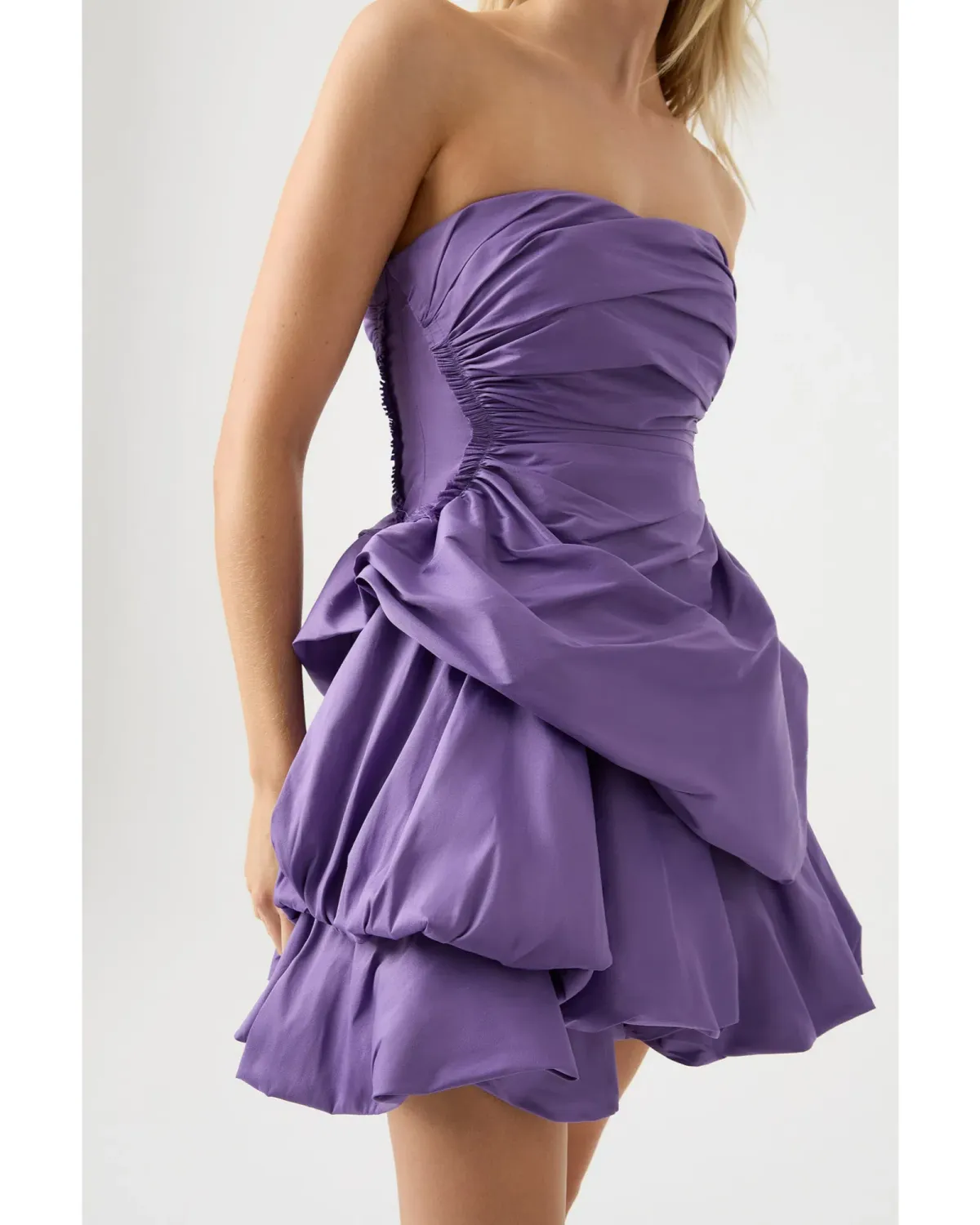 Aje Daybreak Strapless Mini Dress Deep Violet Size AU 10 - Image 2
