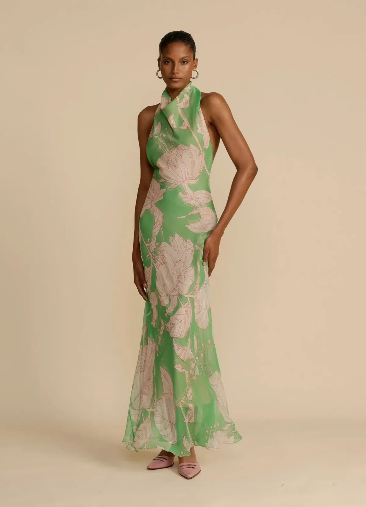 Arcina Ori Josephine Dress Green Floral Print Size S / AU 8 - Image 1