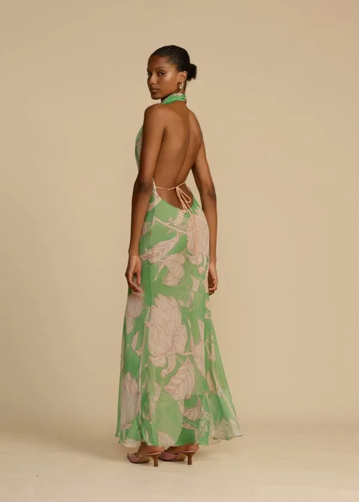 Arcina Ori Josephine Dress Green Floral Print Size S / AU 8 - Image 2