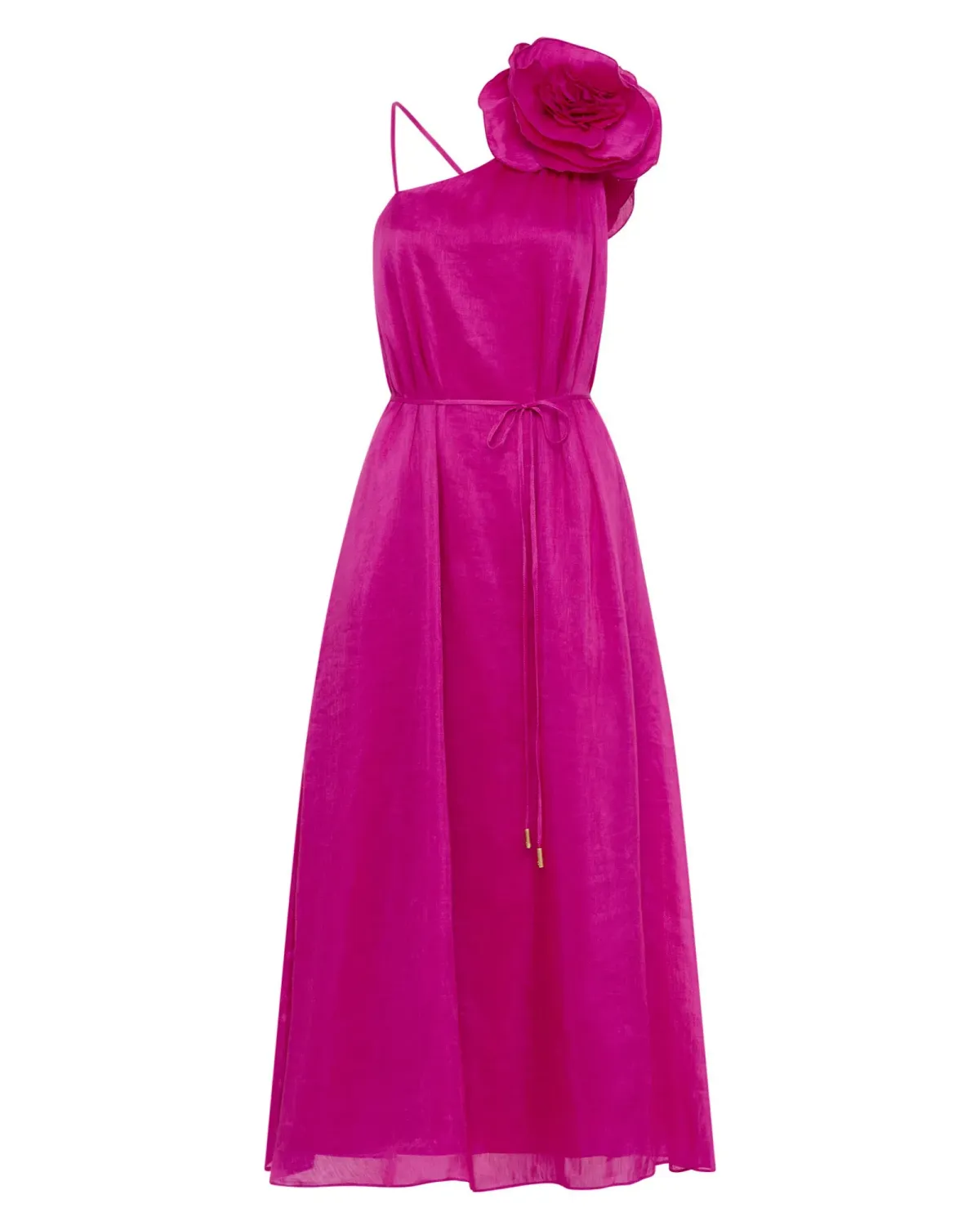 Aje Quintessa Flower Midi Dress in Deep MAgenta Size AU 14 - Image 5