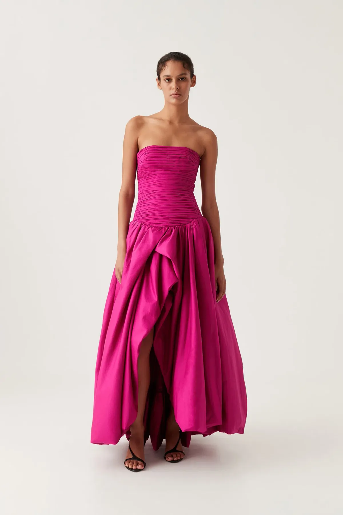 Aje Violette Bubble Hem Maxi Dress Deep Magenta Size 12 - Image 1