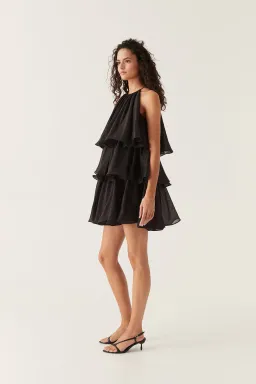 Aje Claudia Tiered Mini Dress Black Size 8 for rent on The Volte - image 2