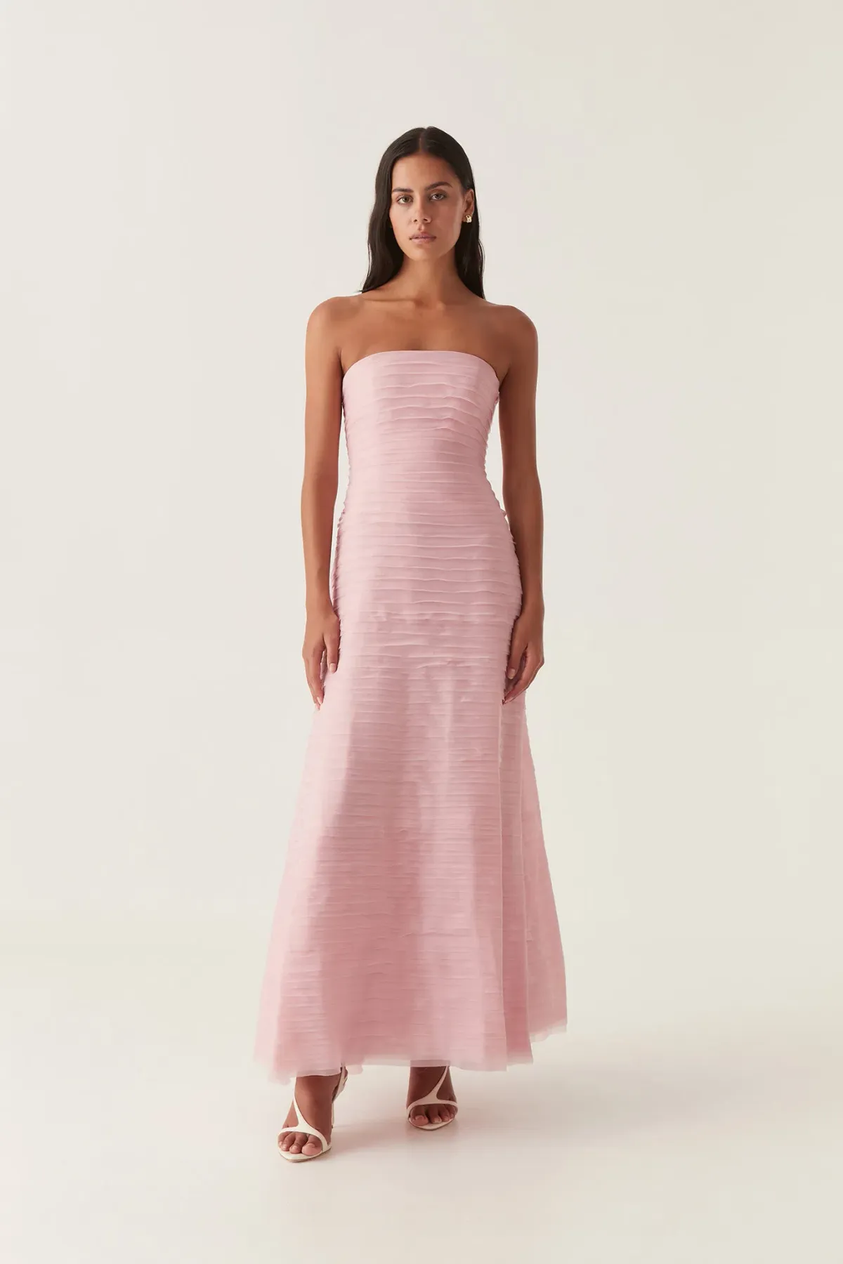 Aje Soundscape Maxi Dress in Chalk Pink Size 10 - Image 1