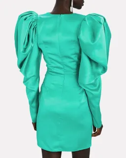 Acler Irwin Mini Dress Electric Green Size Au 10 for rent on The Volte - image 3