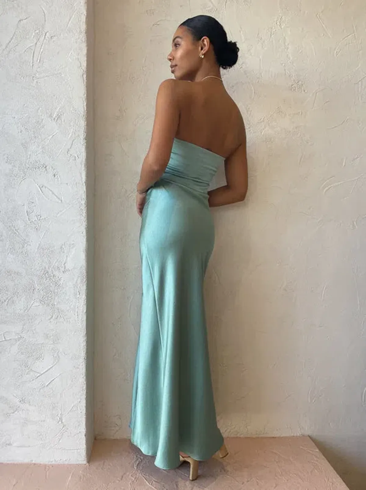 Bec & Bridge Symone Strapless Dress In Moss Green Size 10 - Image 2