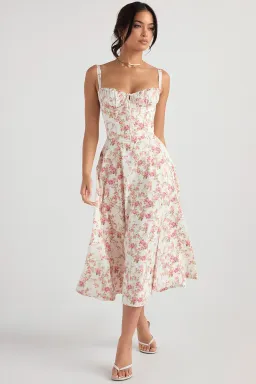 House of CB Carmen Rose Print Bustier Sundress S / Au 8 for rent on The Volte - image 3