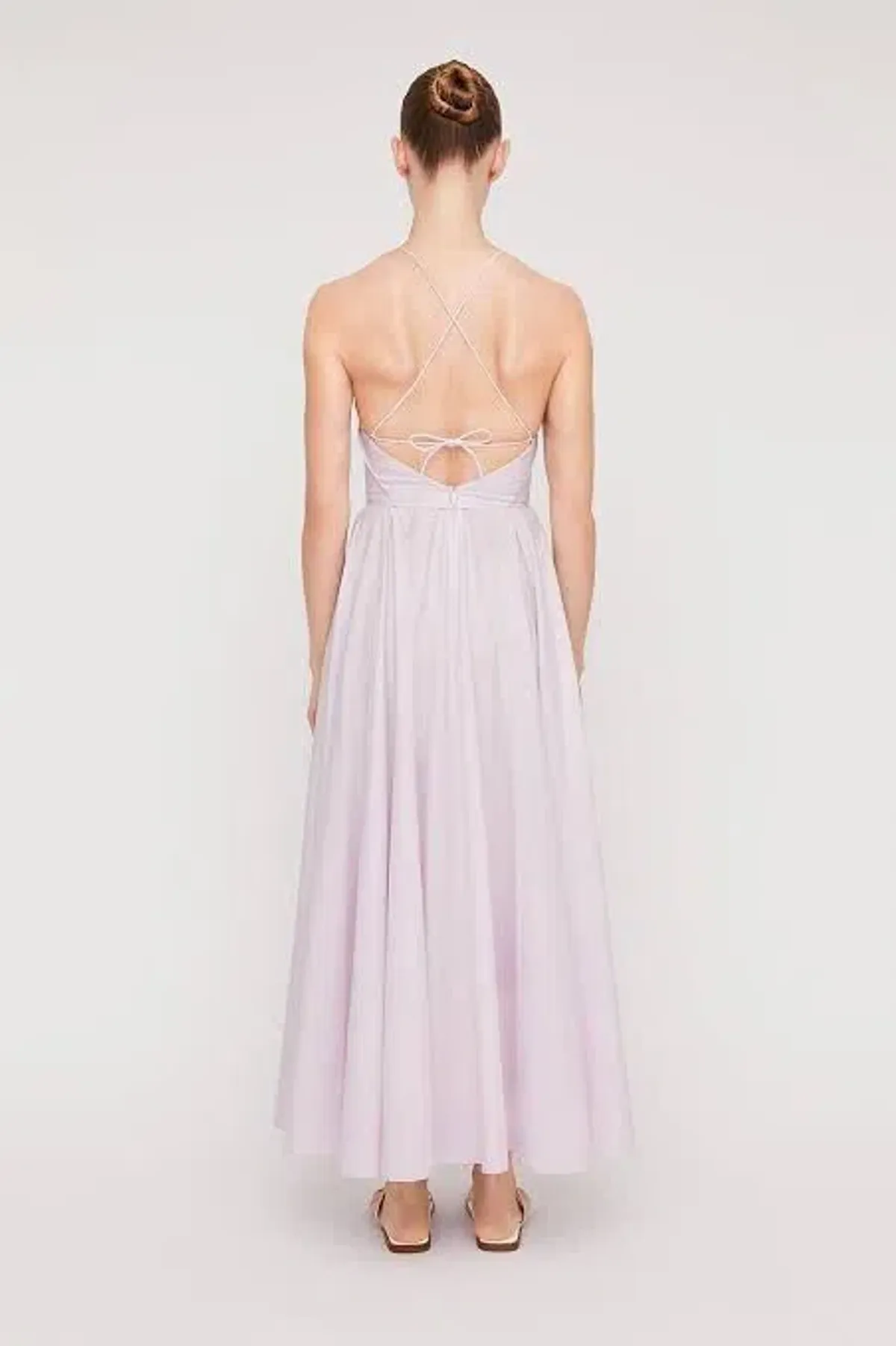 Scanlan Theodore Parachute Cotton Strappy Dress Lilac Size XS / AU 6 - Image 2