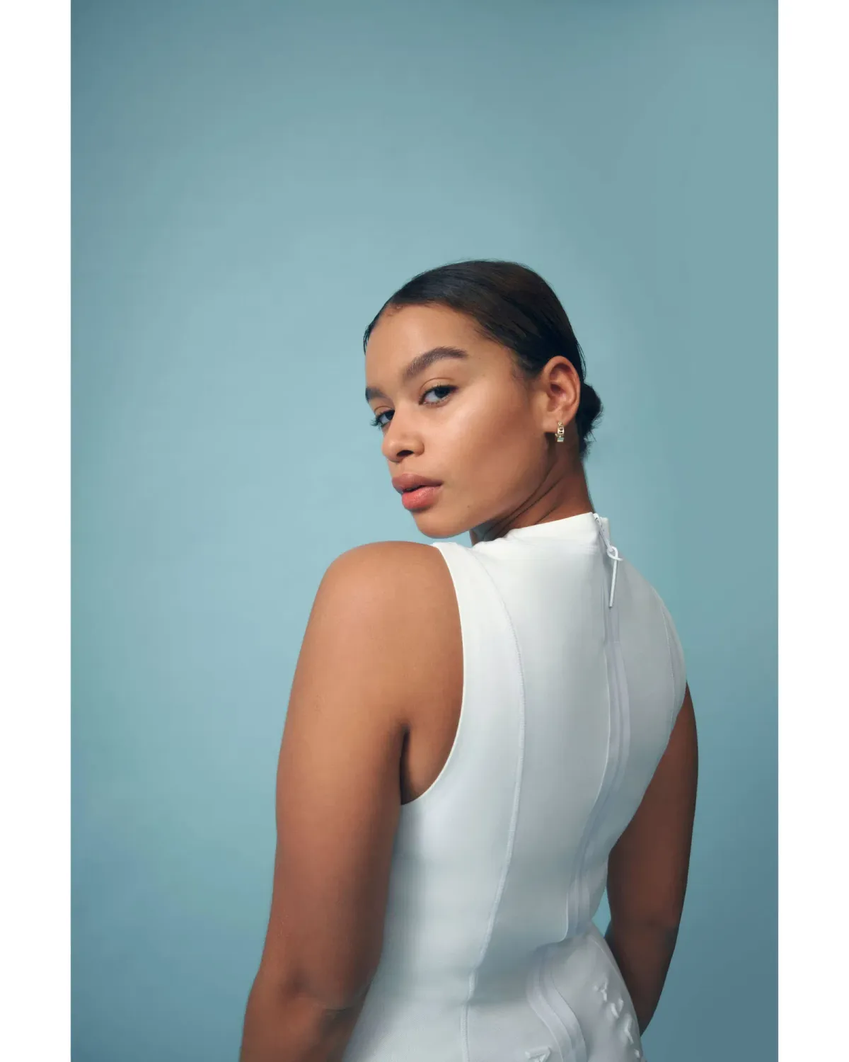 Aje signature logo dress in Ivory Size AU 8 - Image 2