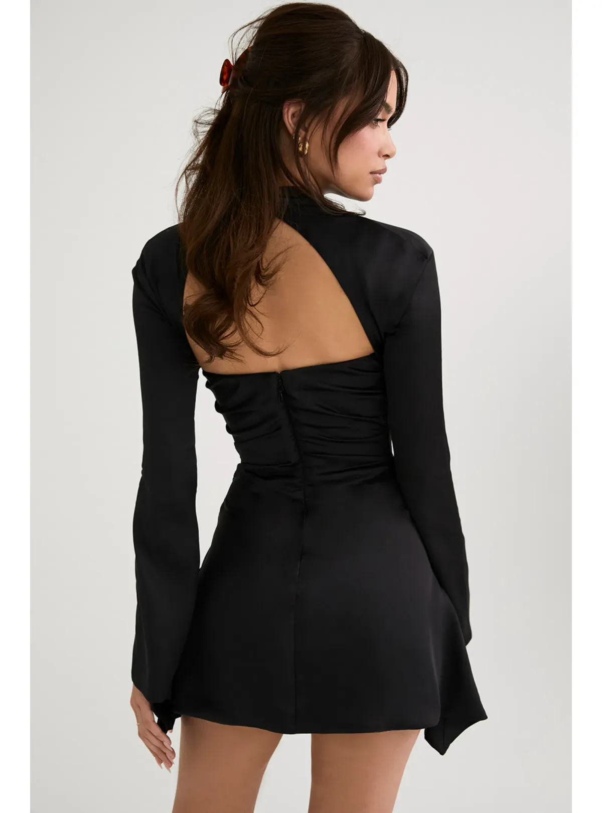 House of CB Toira Draped Corset Mini Dress Black Size Small / AU 8 - Image 4