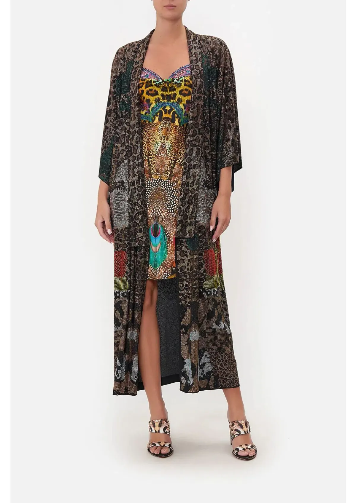 Camilla Kimono Coat Surrealist Xanadu Size 12/M - Image 1