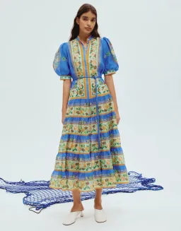 Alemais Lindah Tiered Midi Dress Print Size 12 for rent on The Volte - image 1