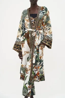 Camilla Tiger Trap Robe Midi Layer With Patch Pocket Print Size 12/M for rent on The Volte - image 2