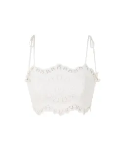 Zimmermann Ottie Embroidered Bodice & Flared Skirt Set Ivory Size 1 / AU 10 for rent on The Volte - image 5