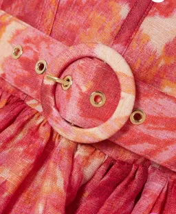 Zimmermann High Tide Mini Dress in Pink Ikat Floral Size 0P / AU 6 for rent on The Volte - image 3